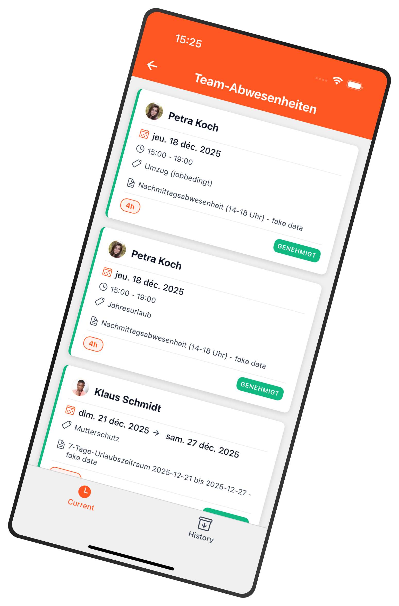 Abwesenheiten Mobile