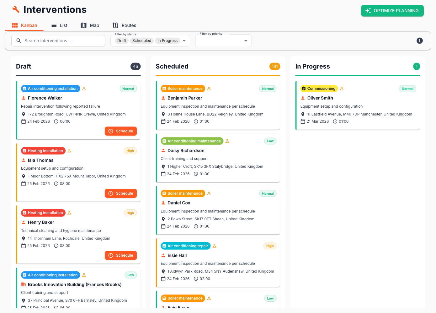 Intervention Tracking