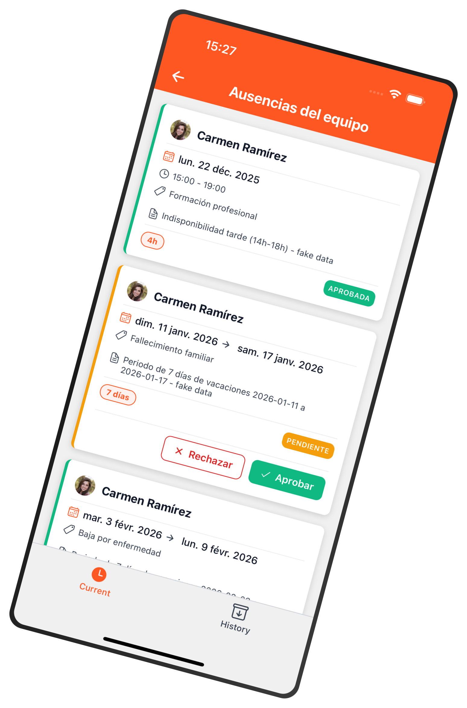 App móvil ausencias