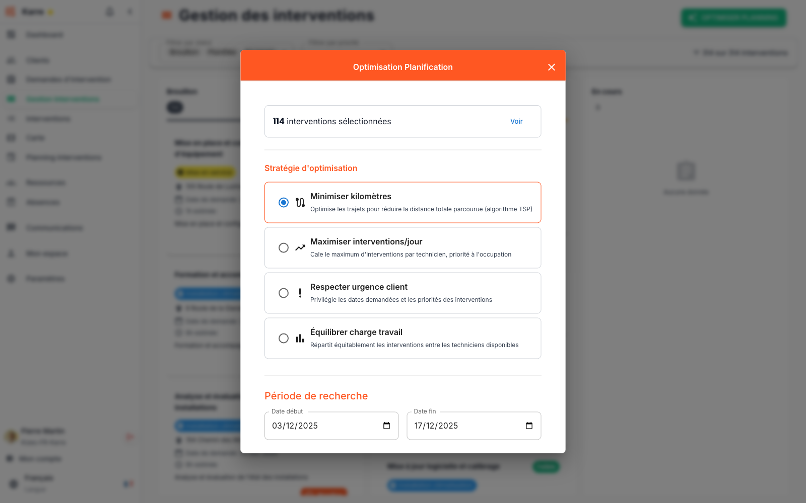 Optimisation des tournées