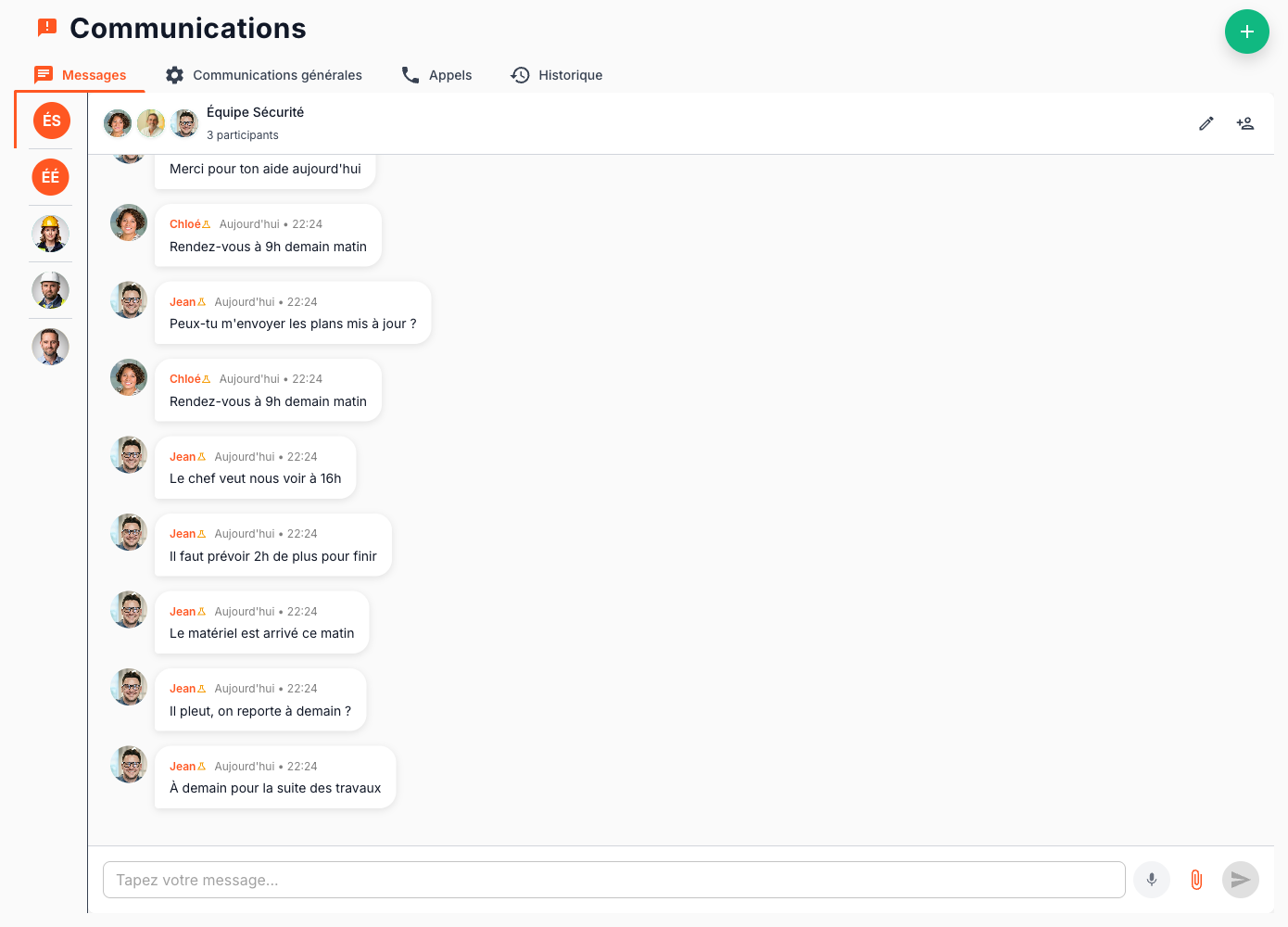 Communication terrain