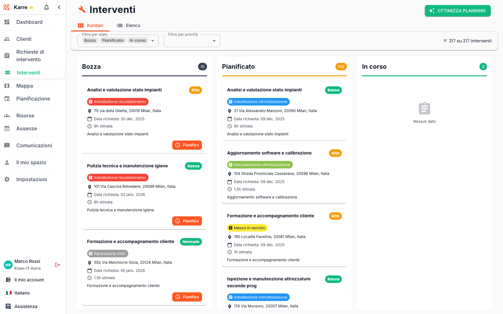 Monitoraggio degli Interventi