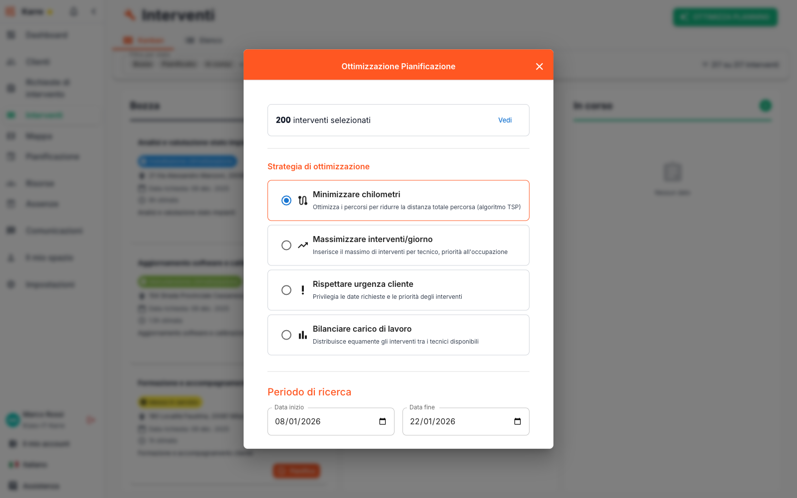 Ottimizzazione Automatica dei Percorsi