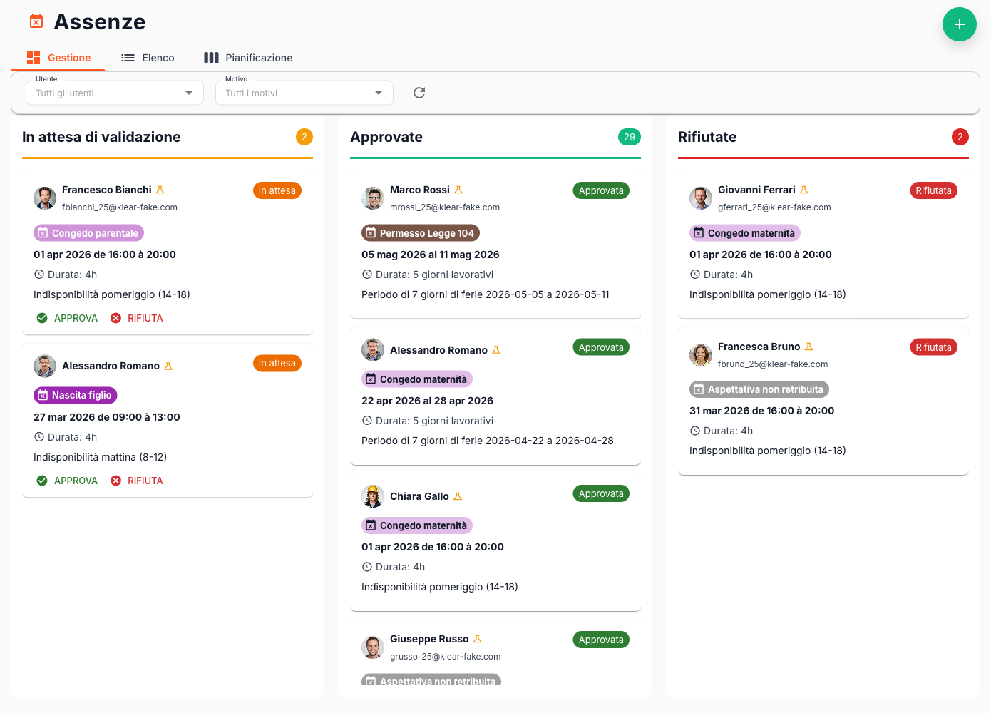 Gestione Intelligente delle Assenze