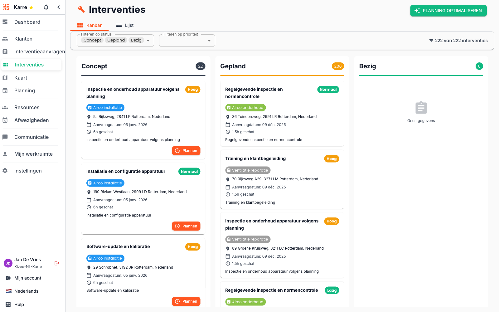 Interventie Tracking