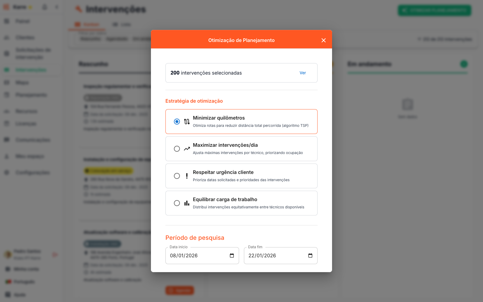 Otimização de rotas